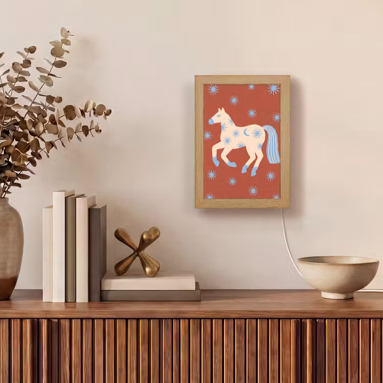 Gepersonaliseerd Lightbox - Dieren - Sterren - Maan - Abstract - Rood — 4