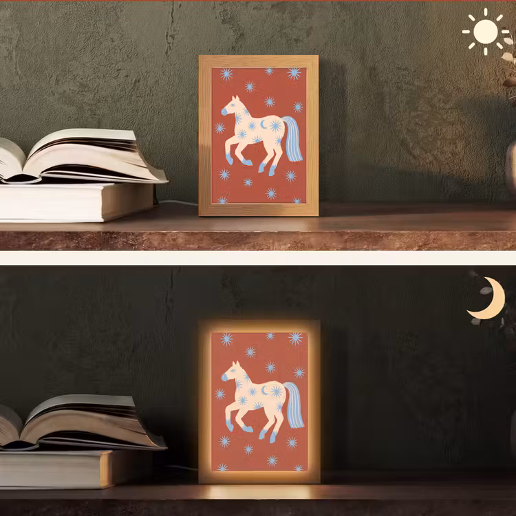 Gepersonaliseerd Lightbox - Dieren - Sterren - Maan - Abstract - Rood — 5