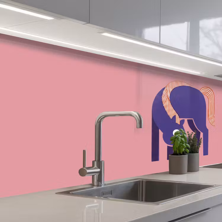 Keuken achterwand - Paard - Abstract - Dieren - Modern - Blauw — 2