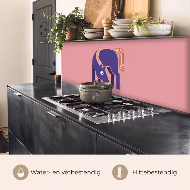 Keuken achterwand - Paard - Abstract - Dieren - Modern - Blauw — 5