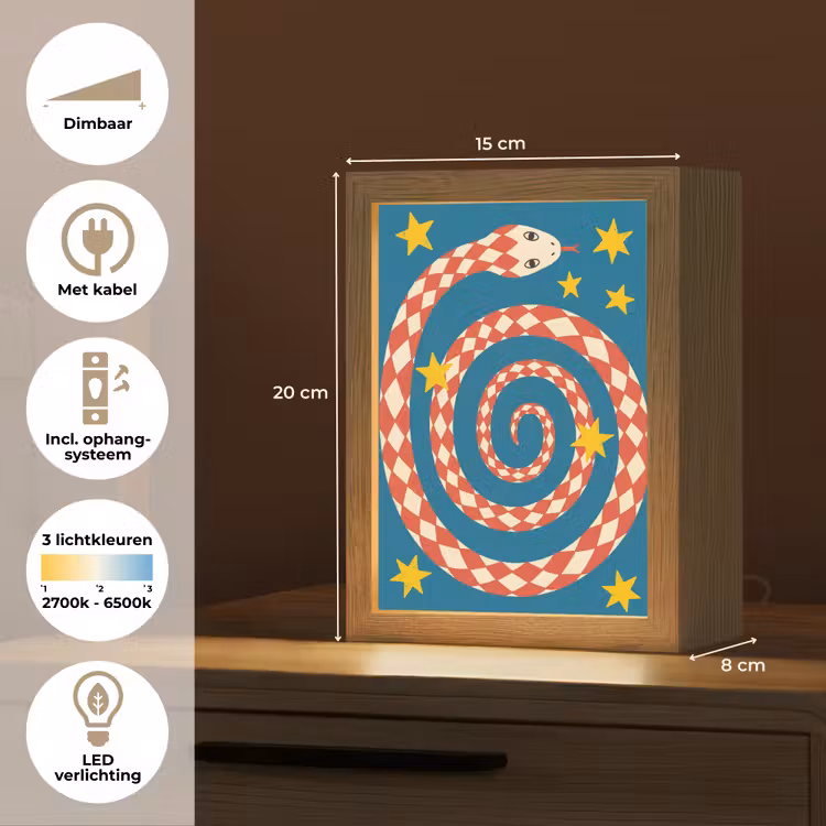 Gepersonaliseerd Lightbox - Slang - Spiraal - Dieren - Illustratie - Rood — 7