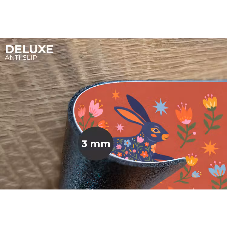 Placemat - 6 stuks - Konijn - Bloemen - Folk Art - Kleurrijk - Dieren — 4