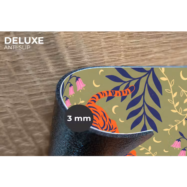 Placemat - 6 stuks - Tijger - Bladeren - Dieren - Illustratie - Oranje — 4