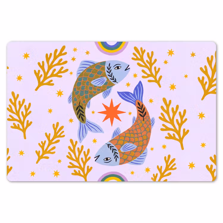 Placemat - 6 stuks - Vis - Onderwater - Dieren - Abstract - Kleurrijk — 7