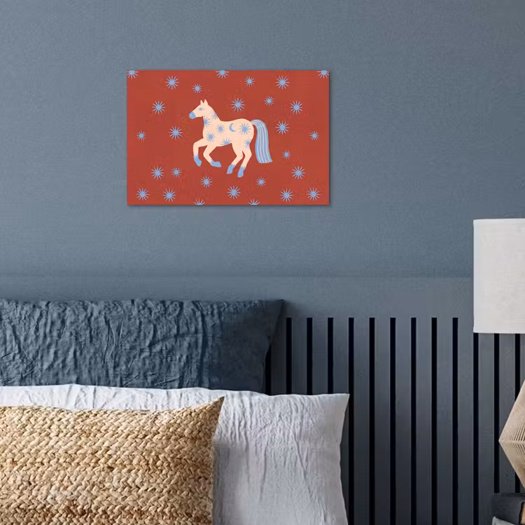 Poster - Dieren - Sterren - Maan - Abstract - Rood — 3