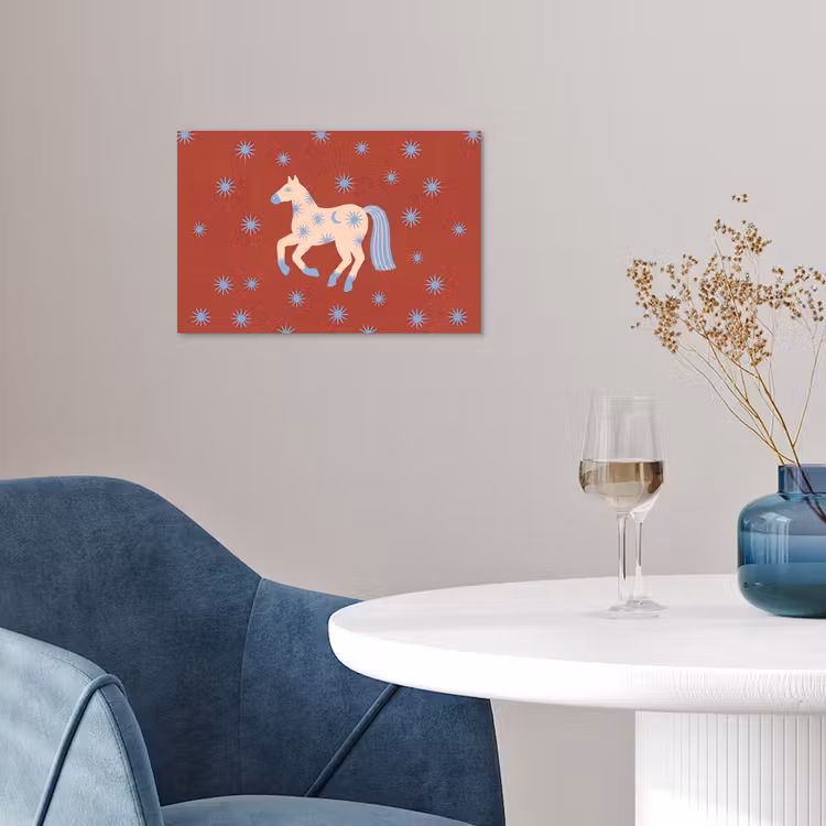Poster - Dieren - Sterren - Maan - Abstract - Rood — 4