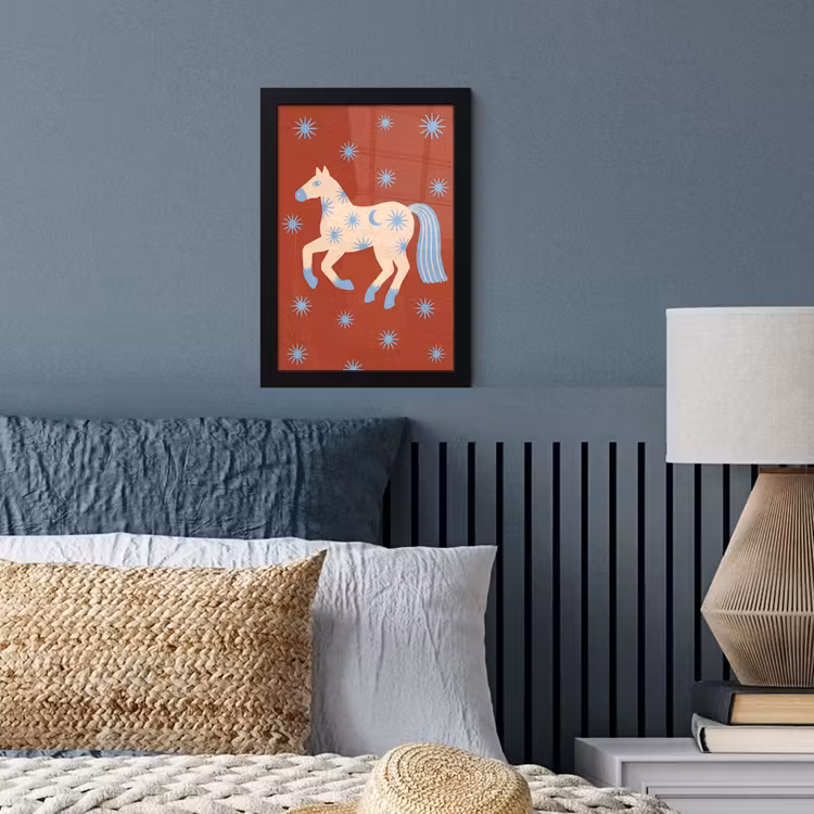Poster met lijst - Dieren - Sterren - Maan - Abstract - Rood — 4