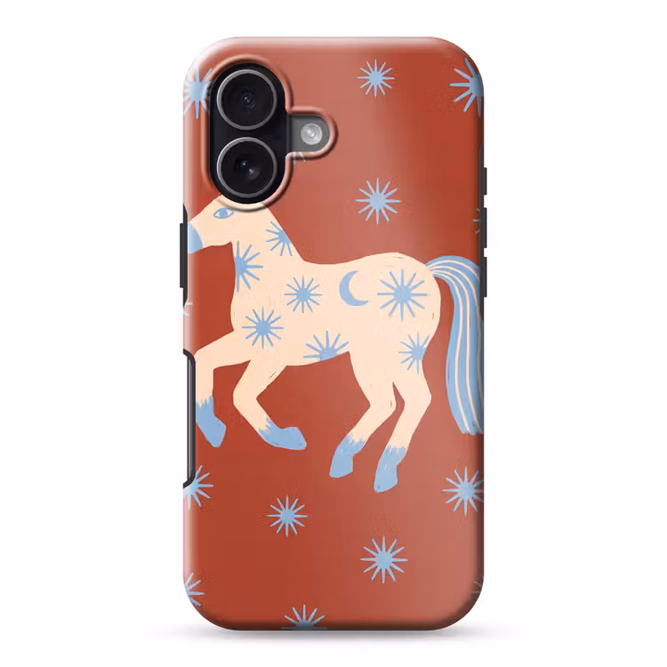 Telefoonhoesje Toughcase - Dieren - Sterren - Maan - Abstract - Rood — 1