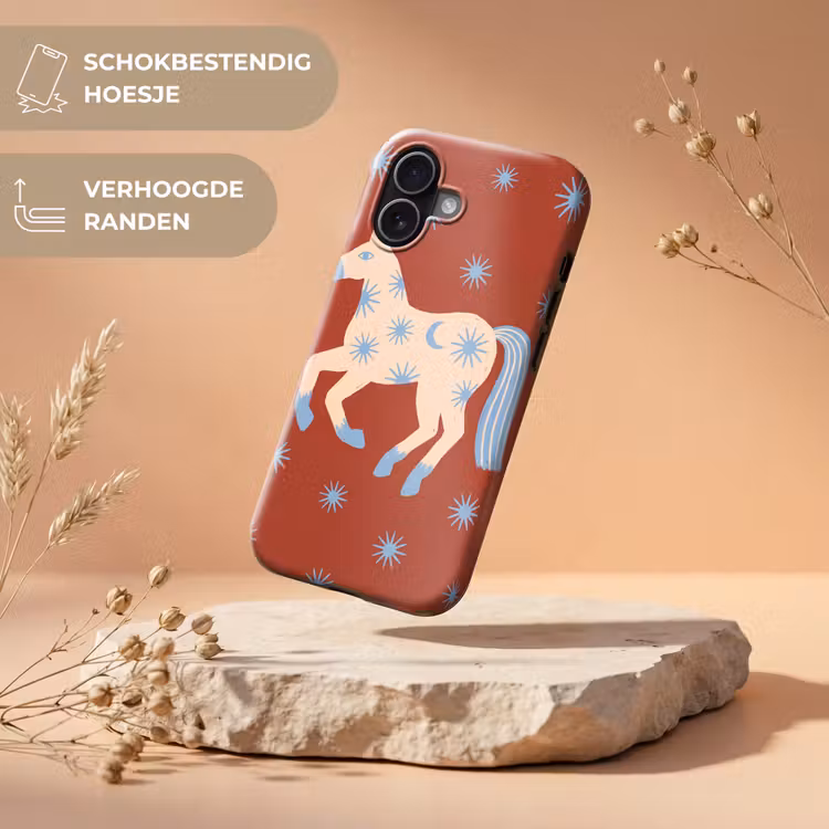 Telefoonhoesje Toughcase - Dieren - Sterren - Maan - Abstract - Rood — 5