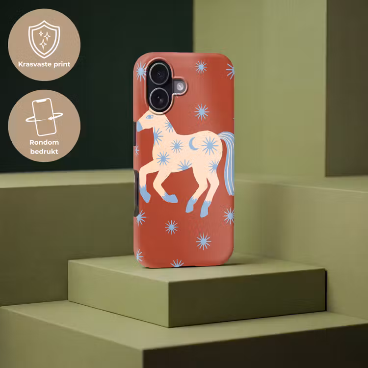 Telefoonhoesje Toughcase - Dieren - Sterren - Maan - Abstract - Rood — 7
