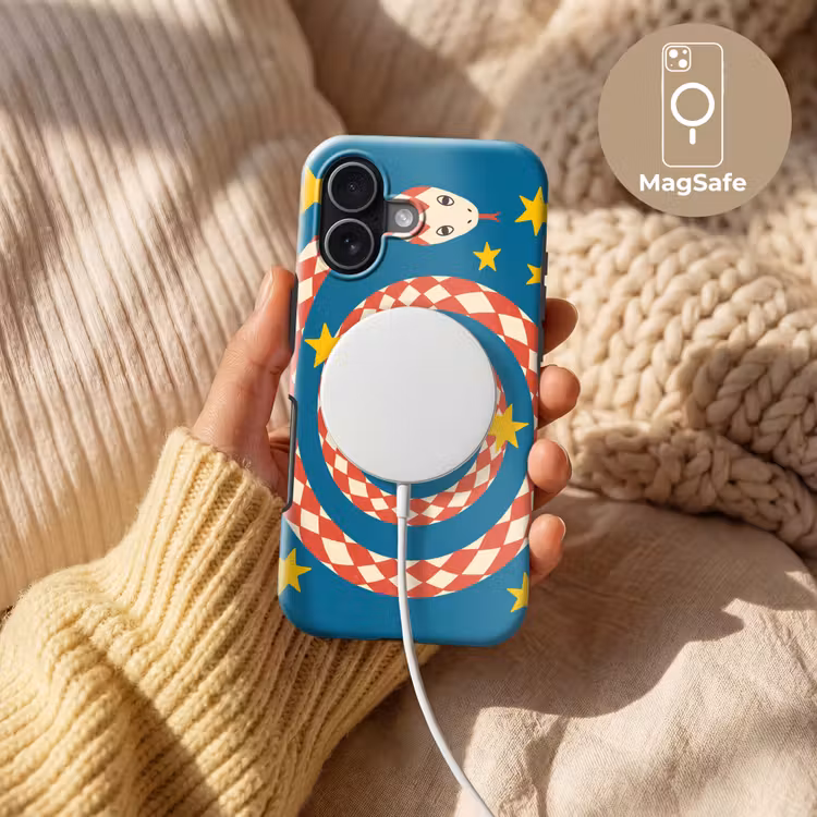 Telefoonhoesje Toughcase - Slang - Spiraal - Dieren - Illustratie - Rood — 8
