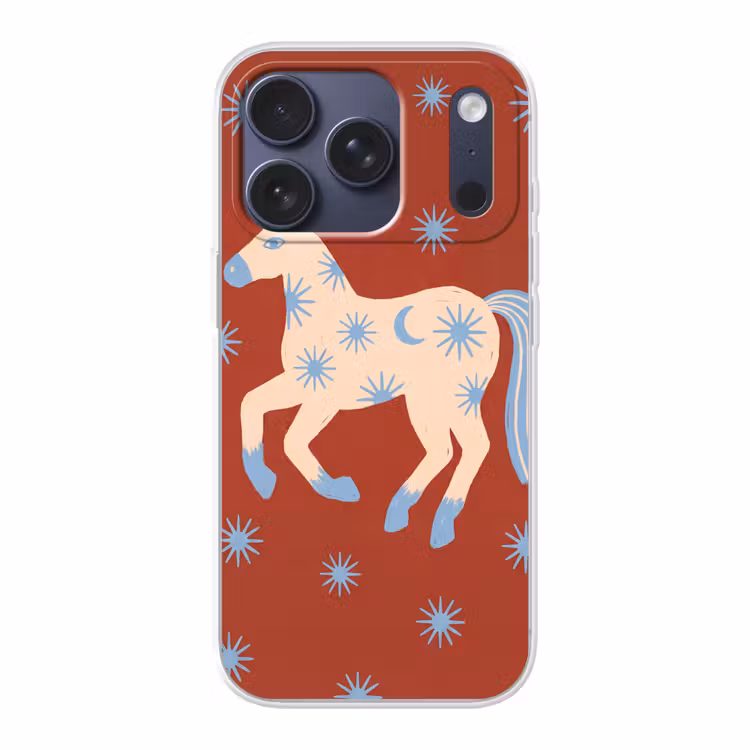 Telefoonhoesje - Dieren - Sterren - Maan - Abstract - Rood — 1