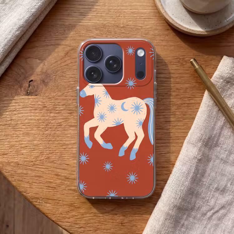 Telefoonhoesje - Dieren - Sterren - Maan - Abstract - Rood — 2