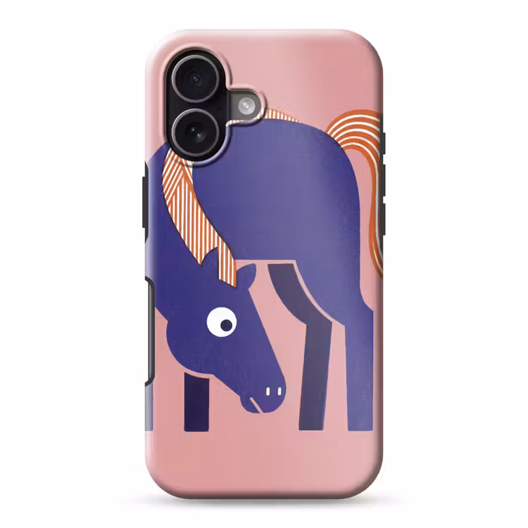 Telefoonhoesje Toughcase - Paard - Abstract - Dieren - Modern - Blauw — 1