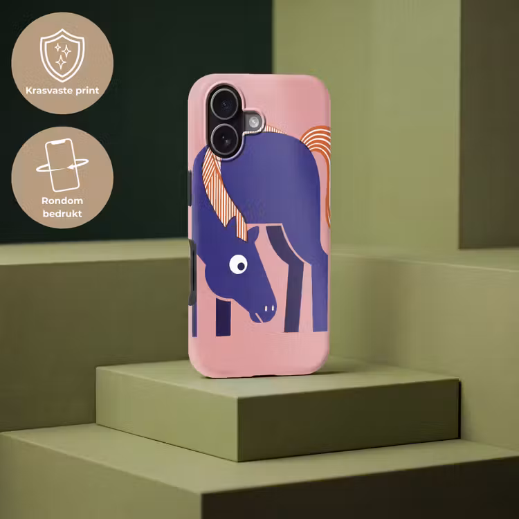 Telefoonhoesje Toughcase - Paard - Abstract - Dieren - Modern - Blauw — 7