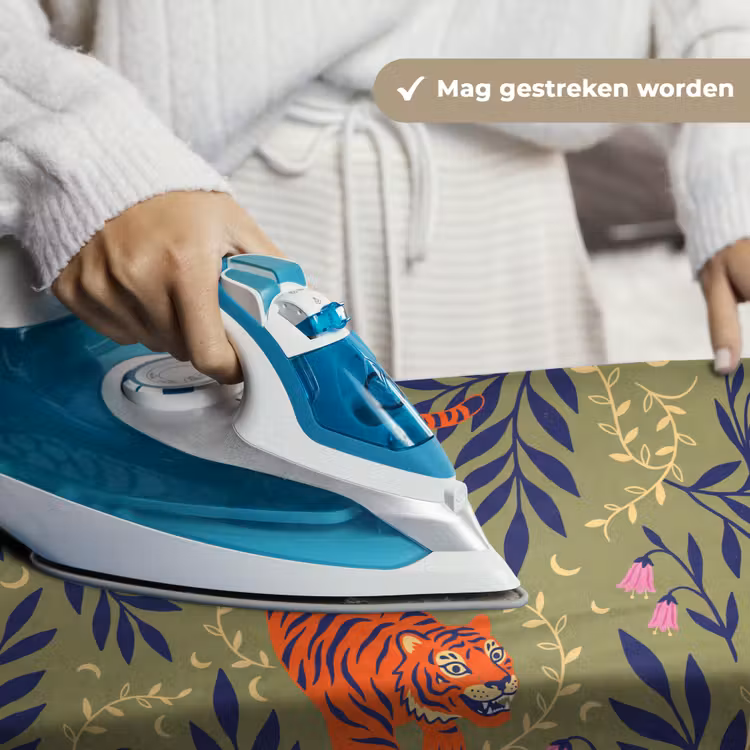 Wandkleed - Tijger - Bladeren - Dieren - Illustratie - Oranje — 6