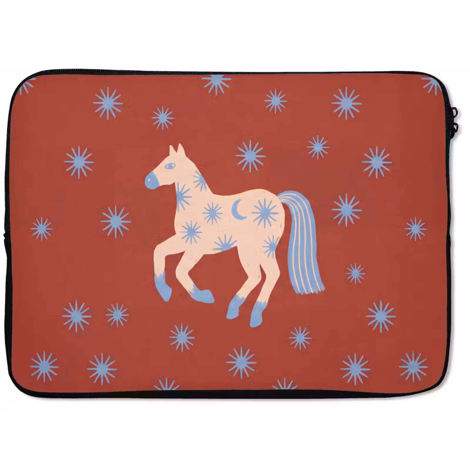 Laptophoes Dieren - Sterren - Maan - Abstract - Rood — 1