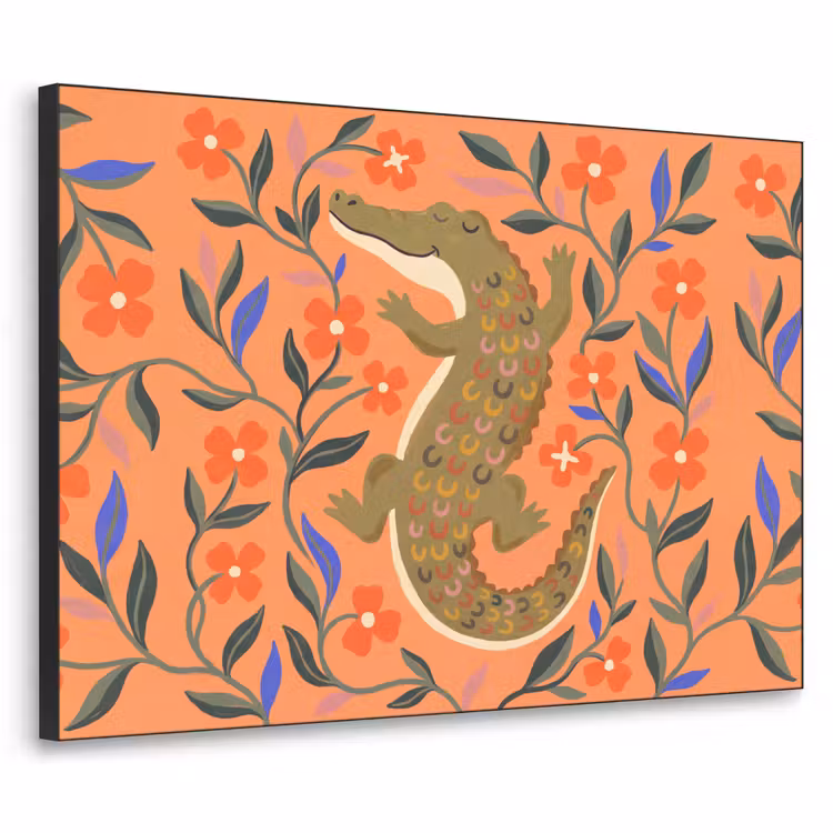 Art frame - Dieren - Bloemen - Oranje - Illustratie - Natuur — 1
