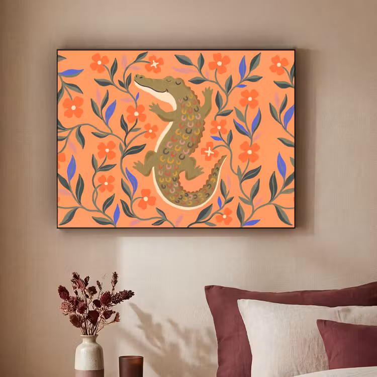 Art frame - Dieren - Bloemen - Oranje - Illustratie - Natuur — 3