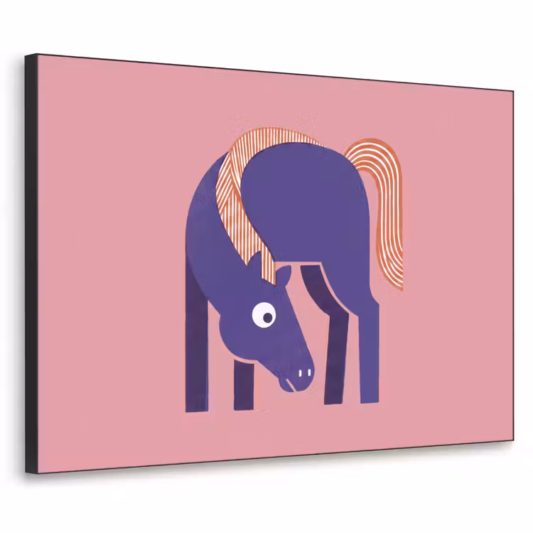 Art frame - Paard - Abstract - Dieren - Modern - Blauw — 1