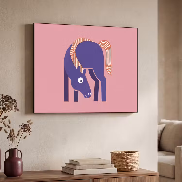 Art frame - Paard - Abstract - Dieren - Modern - Blauw — 7