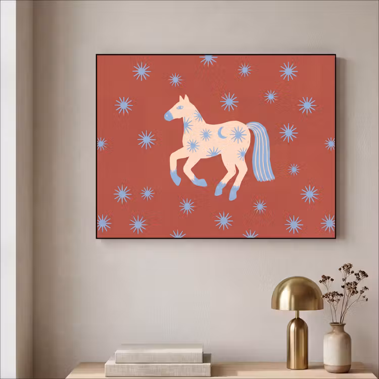Art frame - Dieren - Sterren - Maan - Abstract - Rood — 5