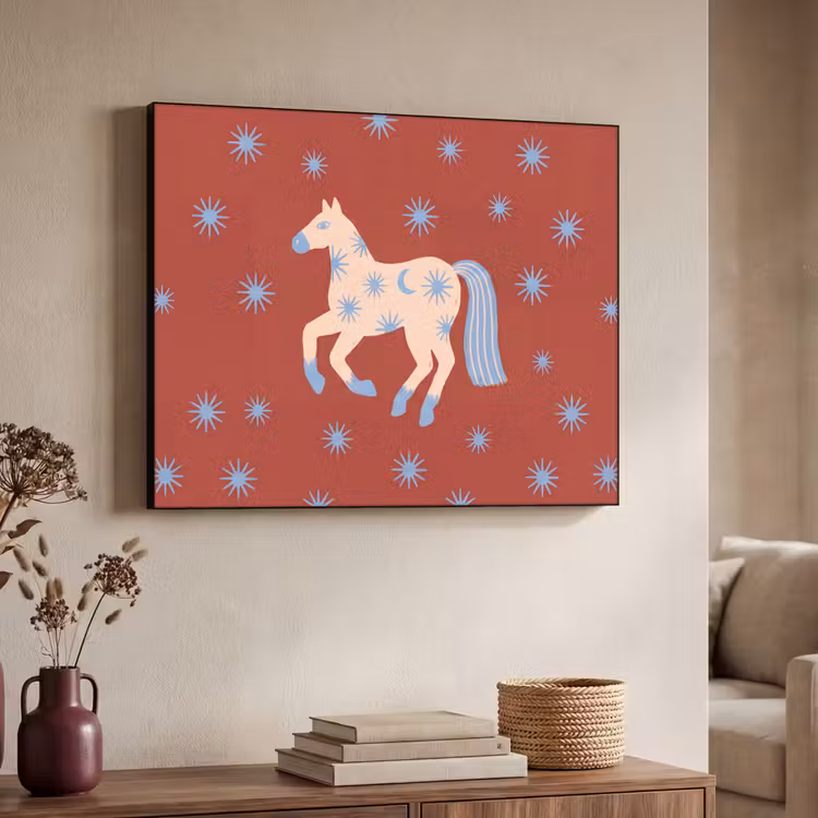 Art frame - Dieren - Sterren - Maan - Abstract - Rood — 7