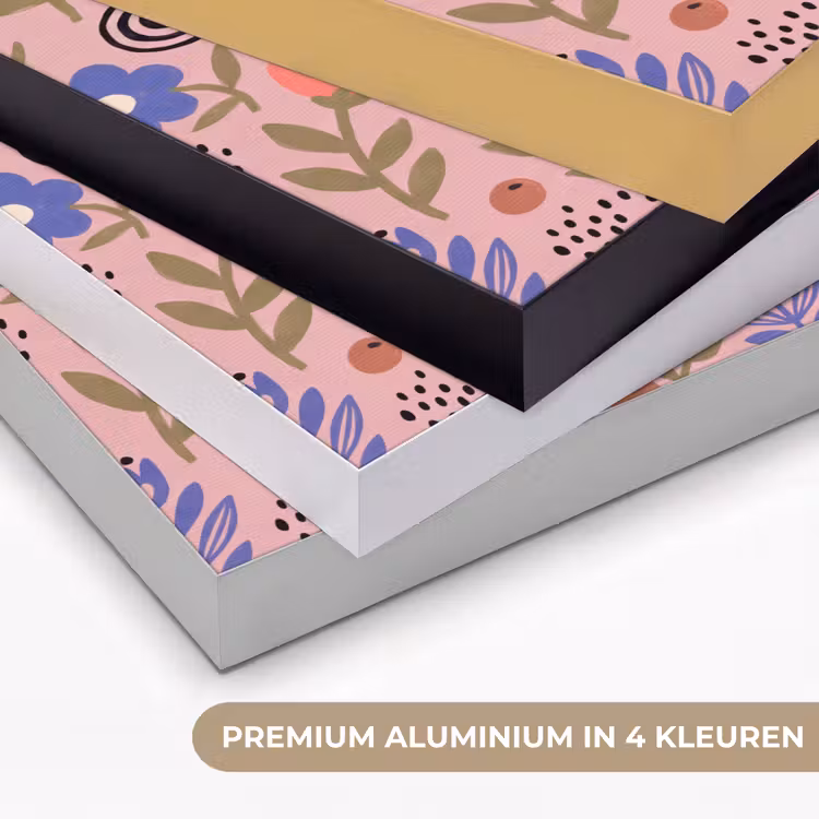 Art frame - Kat - Bloemen - Dieren - Modern - Roze — 2
