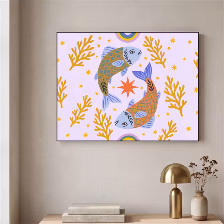 Art frame - Vis - Onderwater - Dieren - Abstract - Kleurrijk — 5