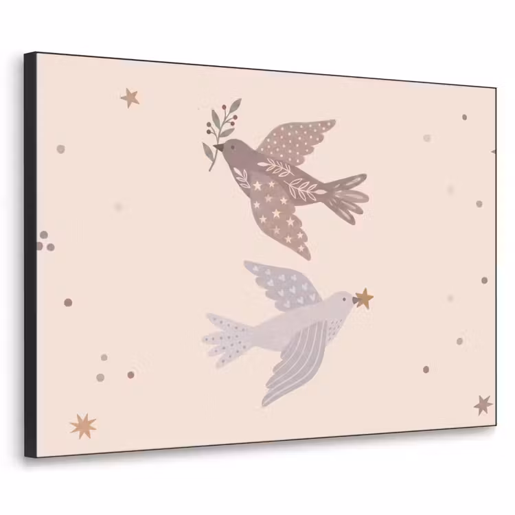 Art frame - Vogel - Bessen - Natuur - Modern - Beige — 1