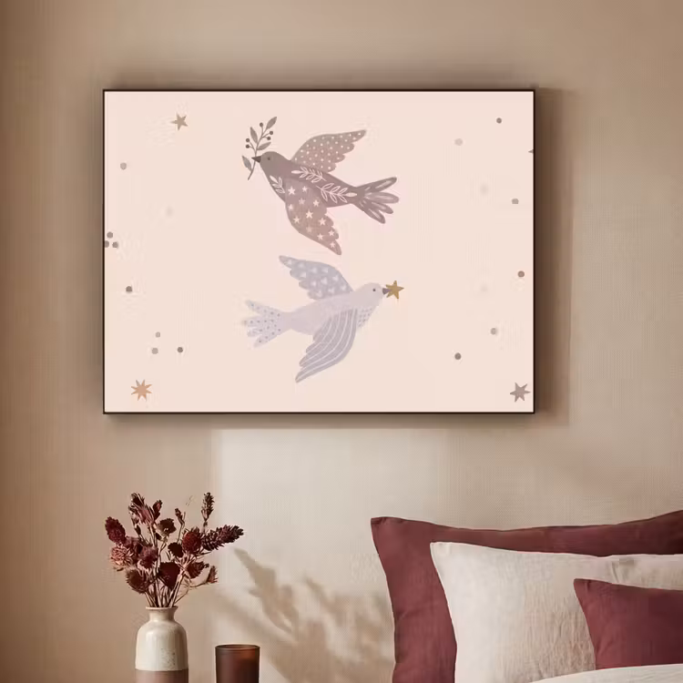 Art frame - Vogel - Bessen - Natuur - Modern - Beige — 3