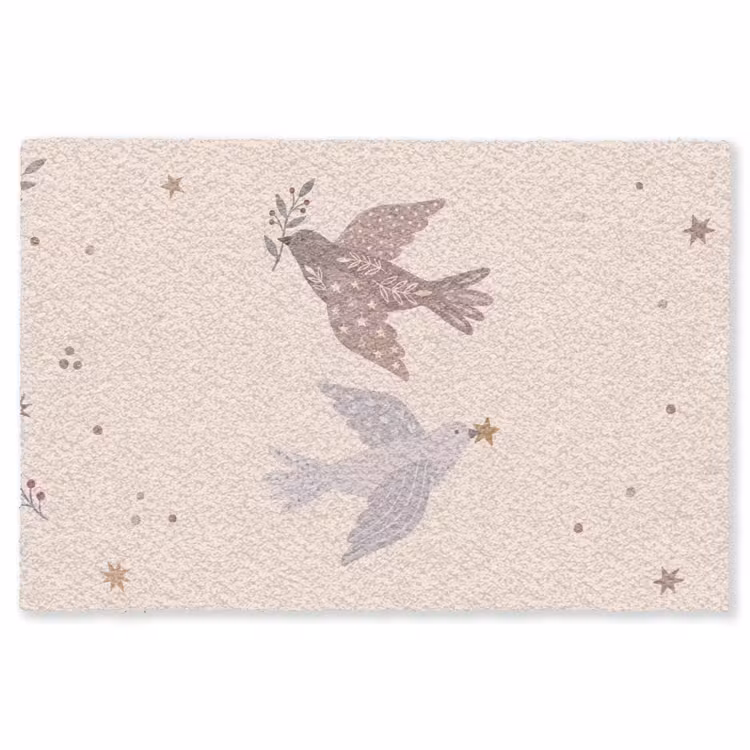 Vloerkleed - Vogel - Bessen - Natuur - Modern - Beige — 1
