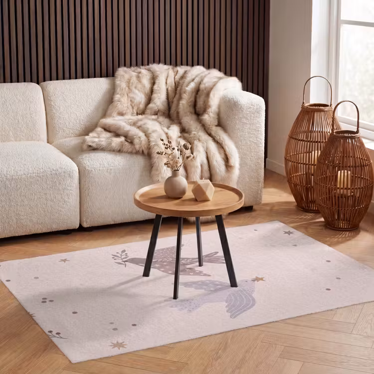 Vloerkleed - Vogel - Bessen - Natuur - Modern - Beige — 3