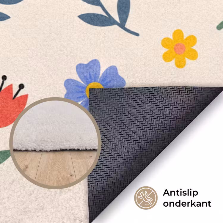 Vloerkleed - Vogel - Bloemen - Folk - Kleurrijk - Dieren — 4