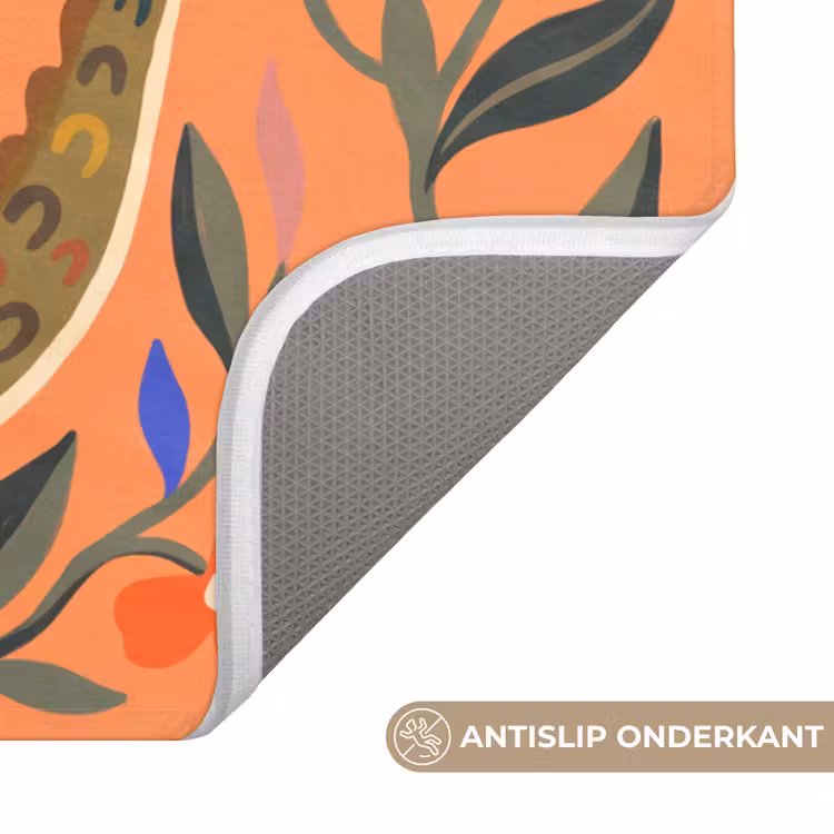 WC Mat - Dieren - Bloemen - Oranje - Illustratie - Natuur — 4