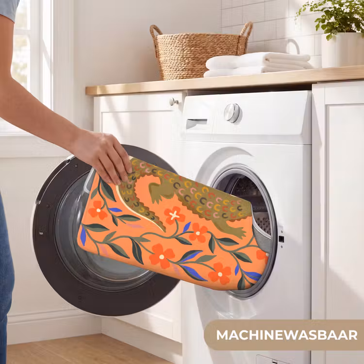 WC Mat - Dieren - Bloemen - Oranje - Illustratie - Natuur — 6