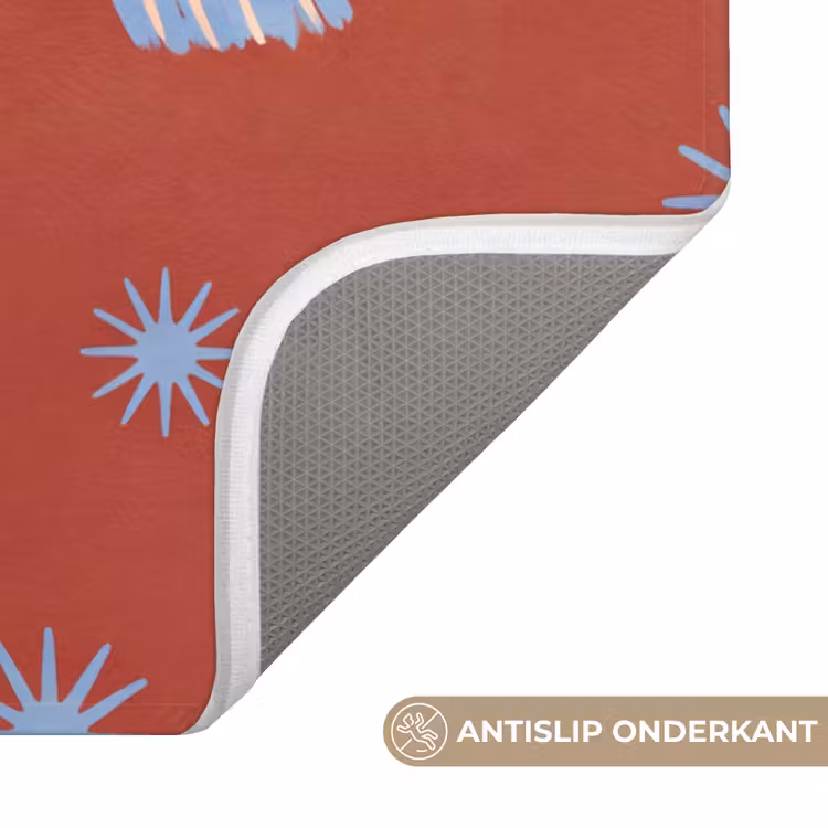 WC Mat - Dieren - Sterren - Maan - Abstract - Rood — 4