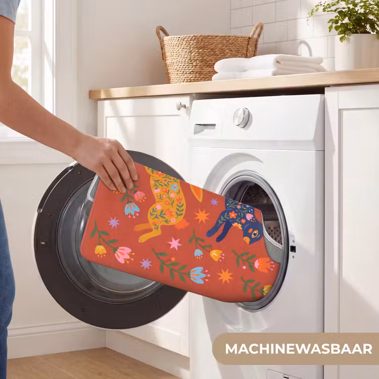 WC Mat - Konijn - Bloemen - Folk Art - Kleurrijk - Dieren — 6