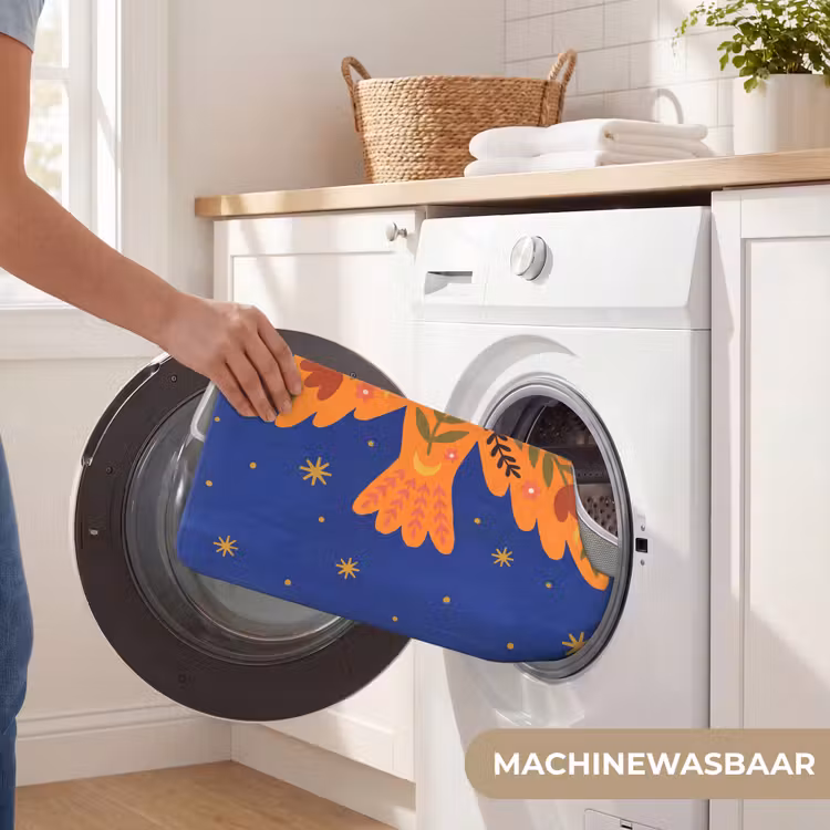WC Mat - Vogel - Bloemen - Decoratief - Oranje - Blauw — 6