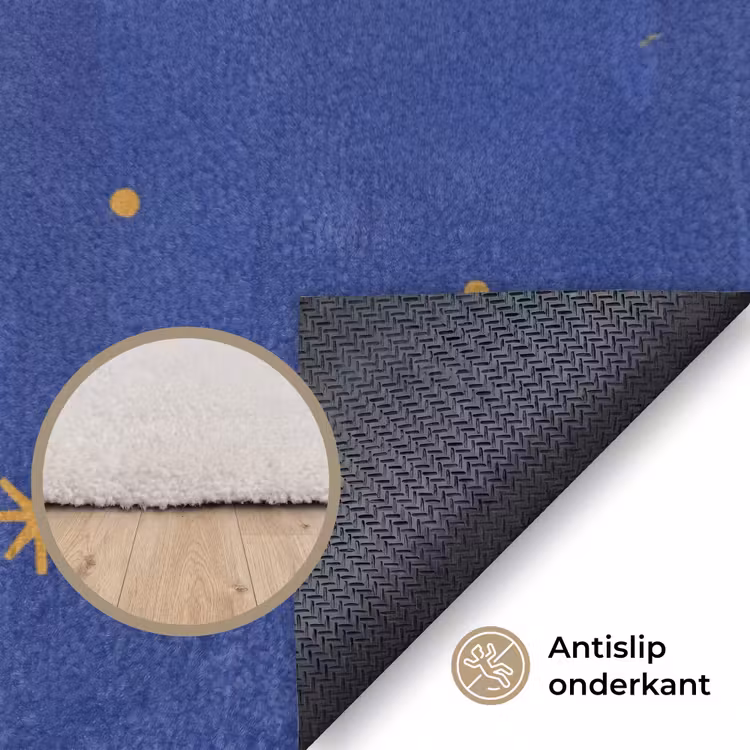 Vloerkleed - Vogel - Bloemen - Decoratief - Oranje - Blauw — 4