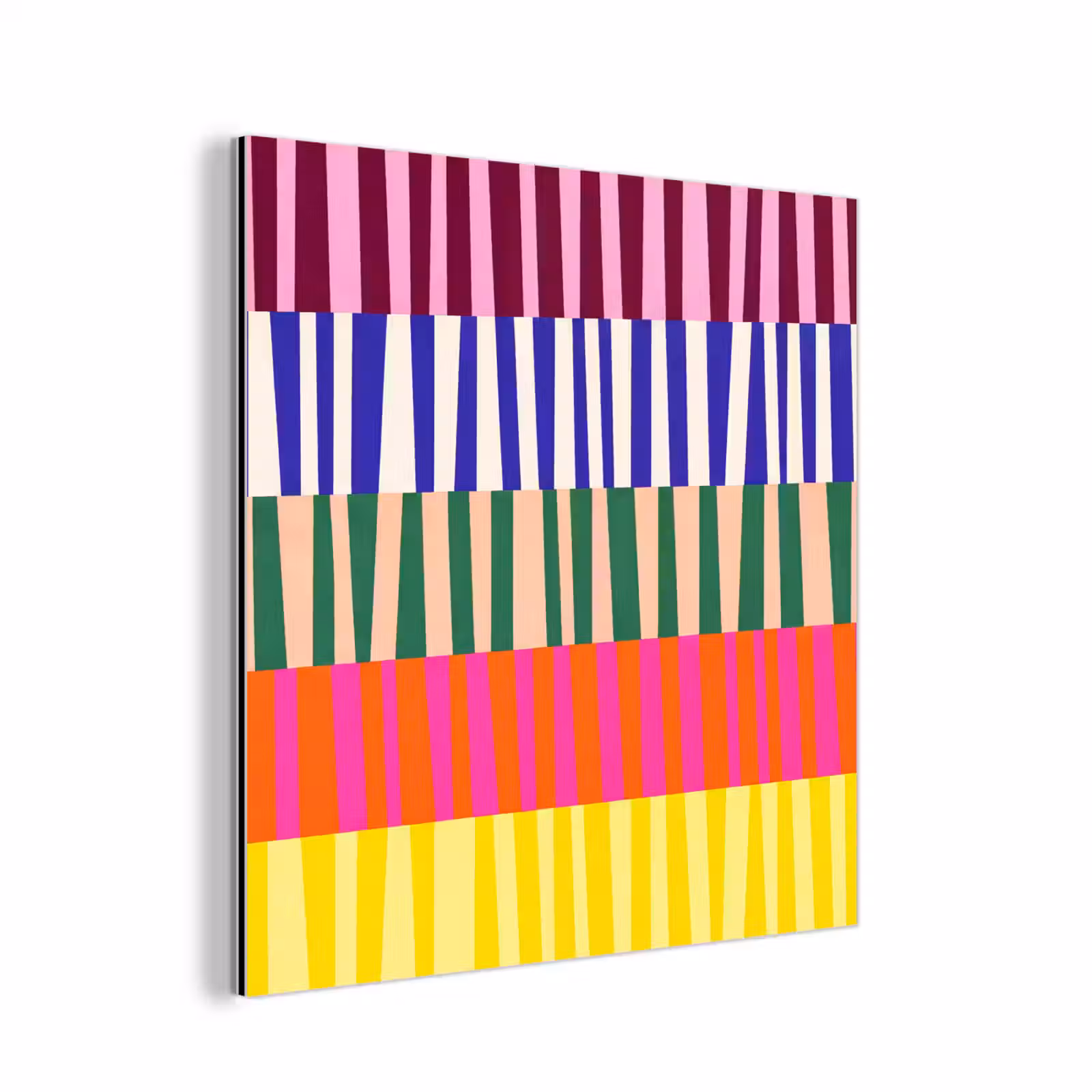 Aluminium schilderij - Patroon - Strepen - Abstract - Modern - Kleurrijk — 1