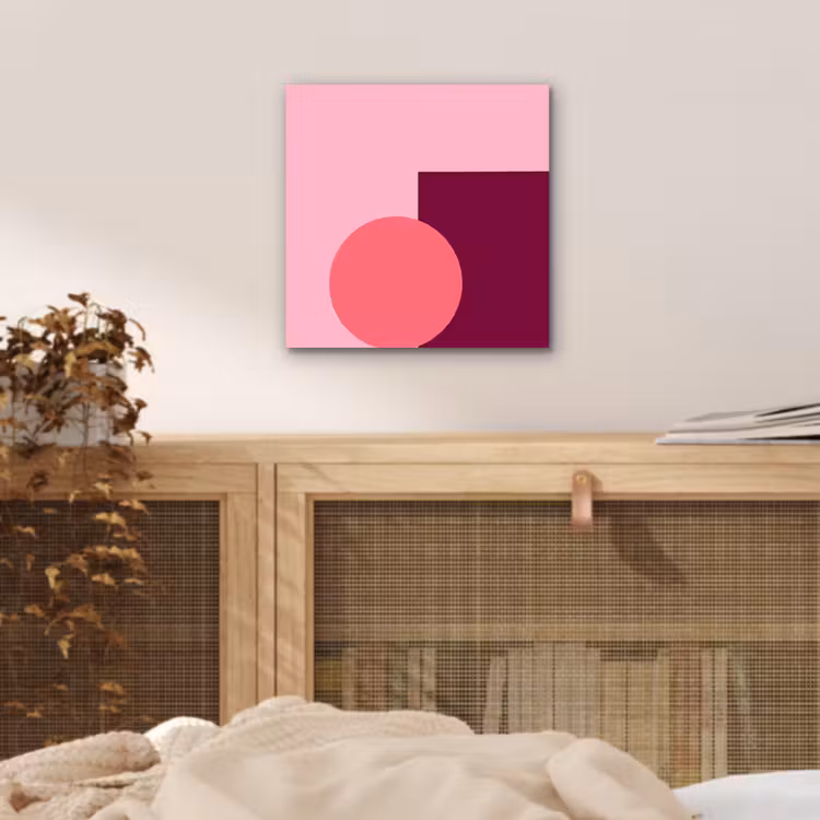 Aluminium schilderij - Abstract - Vormen - Roze - Modern - Design — 4
