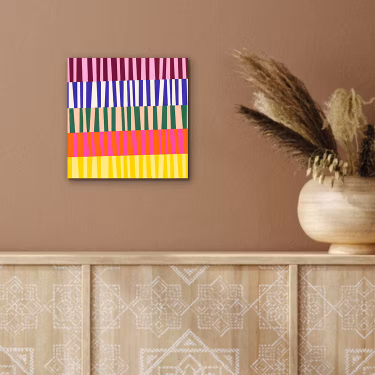 Aluminium schilderij - Patroon - Strepen - Abstract - Modern - Kleurrijk — 5
