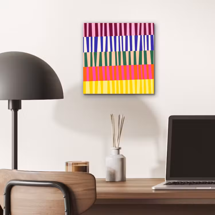 Aluminium schilderij - Patroon - Strepen - Abstract - Modern - Kleurrijk — 6