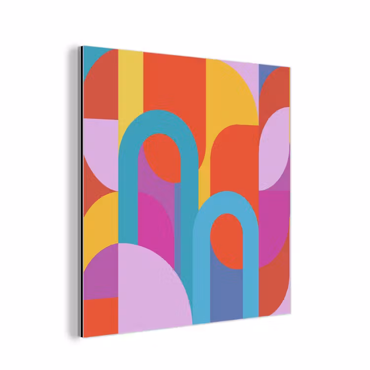 Aluminium schilderij - Abstract - Geometrie - Kleurrijk - Modern - Kunst — 1
