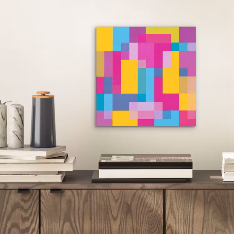Aluminium schilderij - Abstract - Geometrisch - Kunst - Kleurrijk - Modern — 2