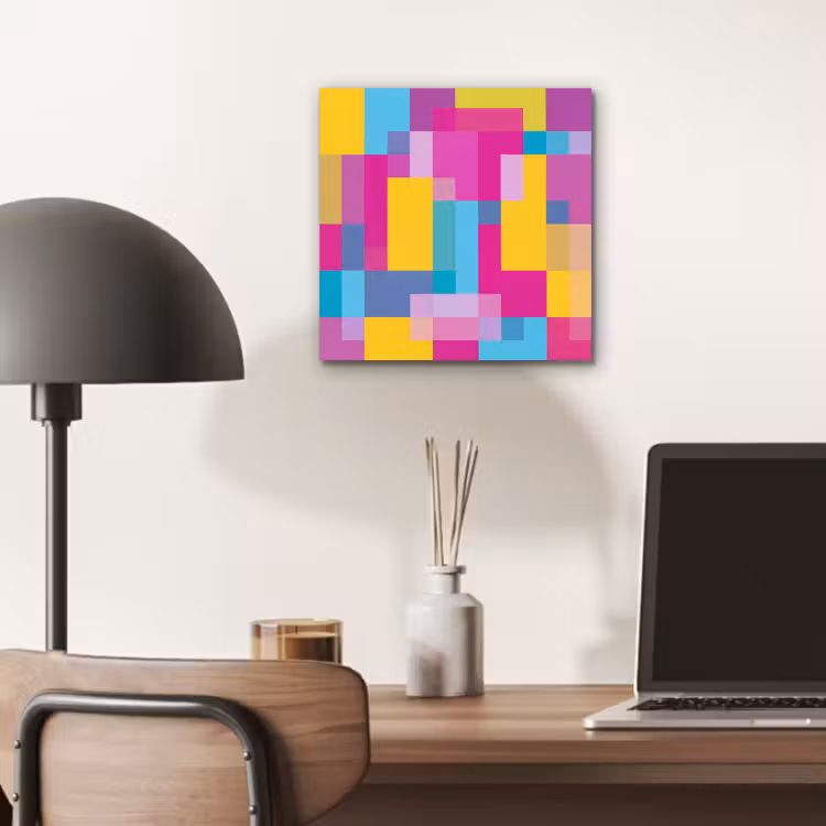 Aluminium schilderij - Abstract - Geometrisch - Kunst - Kleurrijk - Modern — 6