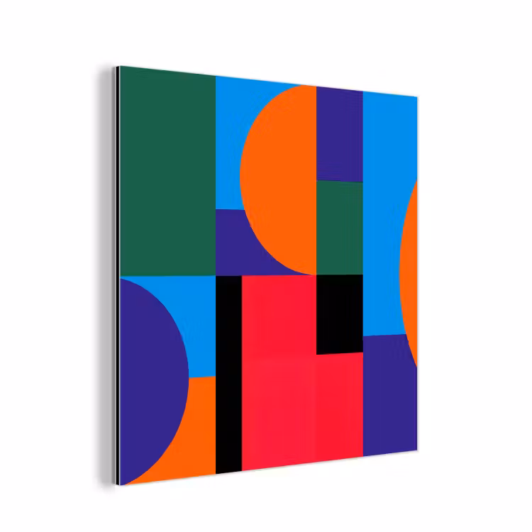 Aluminium schilderij - Geometrisch - Abstract - Vormen - Kleurrijk - Modern — 1
