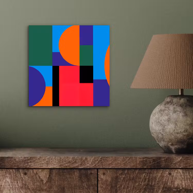 Aluminium schilderij - Geometrisch - Abstract - Vormen - Kleurrijk - Modern — 3