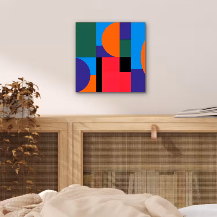 Aluminium schilderij - Geometrisch - Abstract - Vormen - Kleurrijk - Modern — 4
